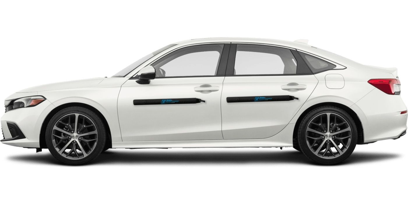 Magnetic car door dent protector protecting a parked vehicle from door dings